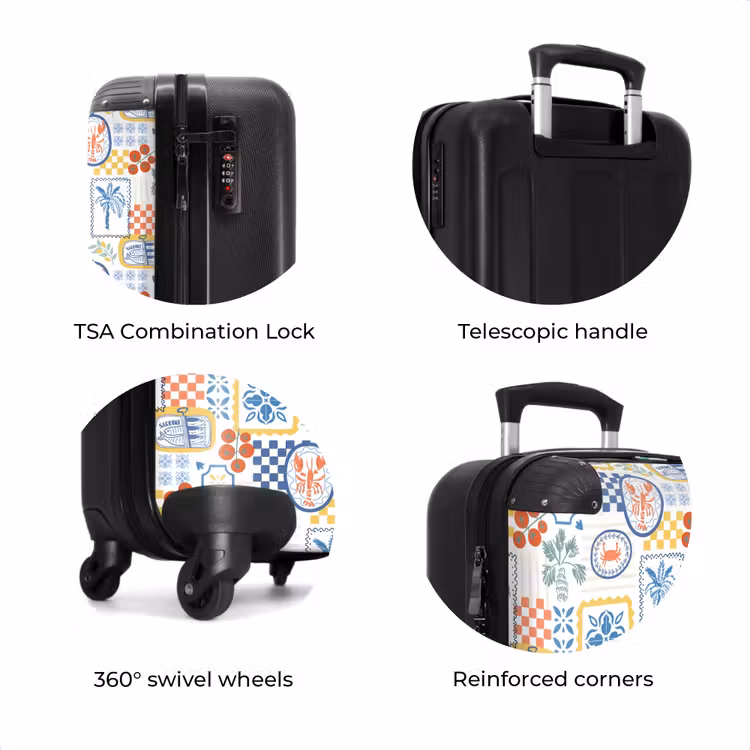 Suitcase - Summer beach print colorful — 7