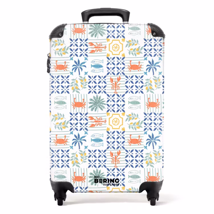 Suitcase - Summer tile pattern colorful — 1