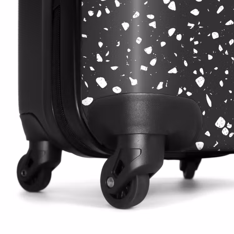 Suitcase - Terrazzo pattern black and white — 6