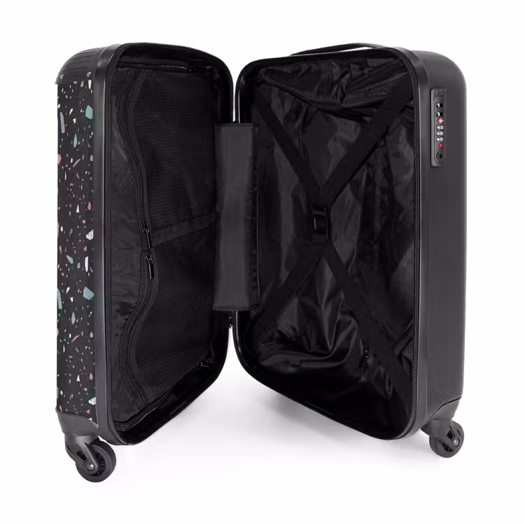 Suitcase - Terrazzo pattern black with pastel — 4