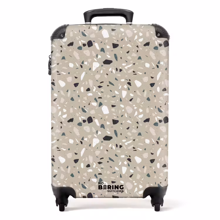 Suitcase - Terrazzo pattern colorful gray green — 1