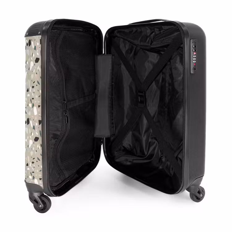 Suitcase - Terrazzo pattern colorful gray green — 4