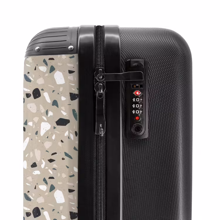 Suitcase - Terrazzo pattern colorful gray green — 5