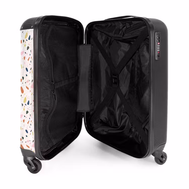 Suitcase - Terrazzo pattern colorful light pink — 4