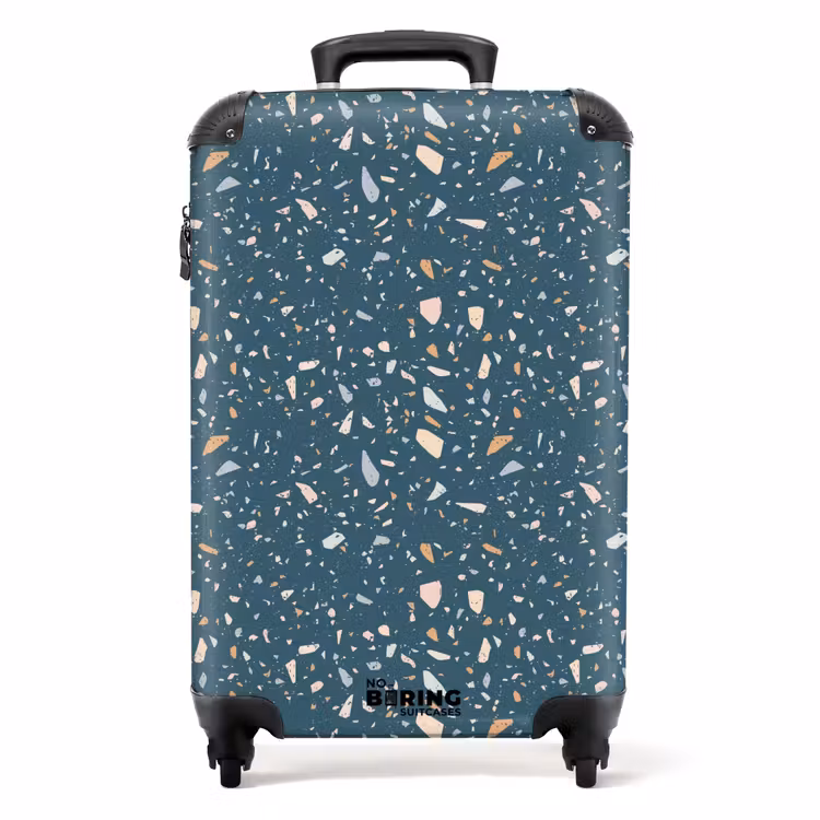 Suitcase - Terrazzo pattern green with pastel — 1
