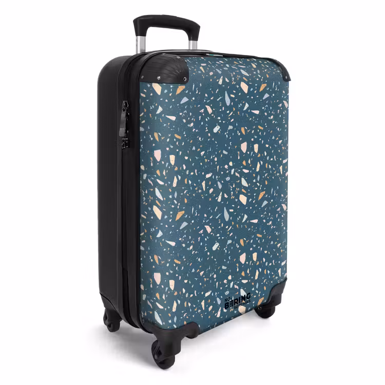 Suitcase - Terrazzo pattern green with pastel — 2