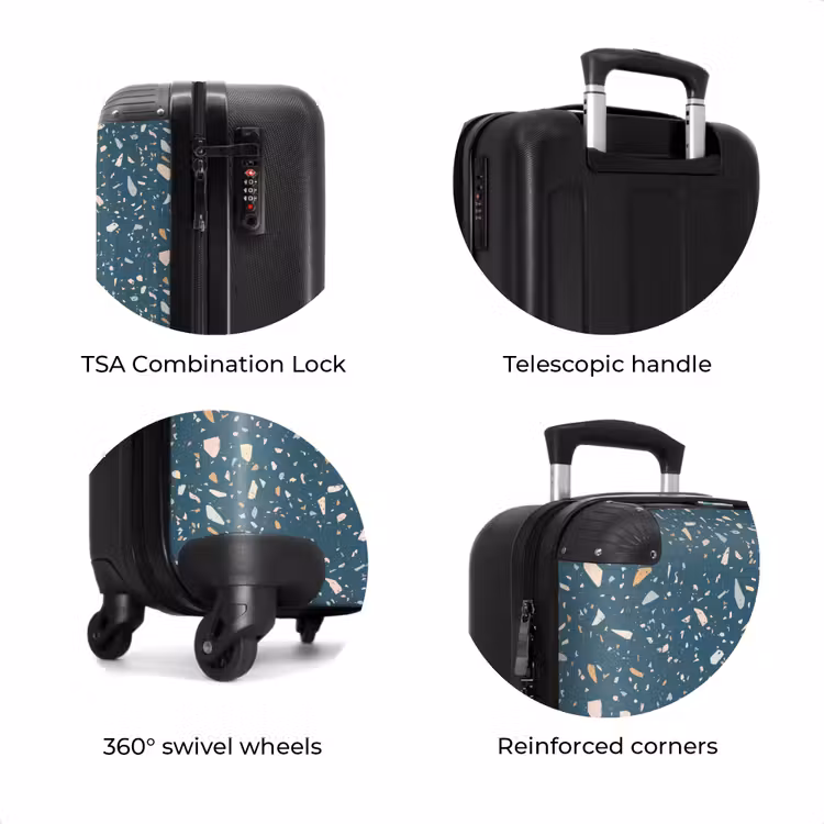 Suitcase - Terrazzo pattern green with pastel — 7