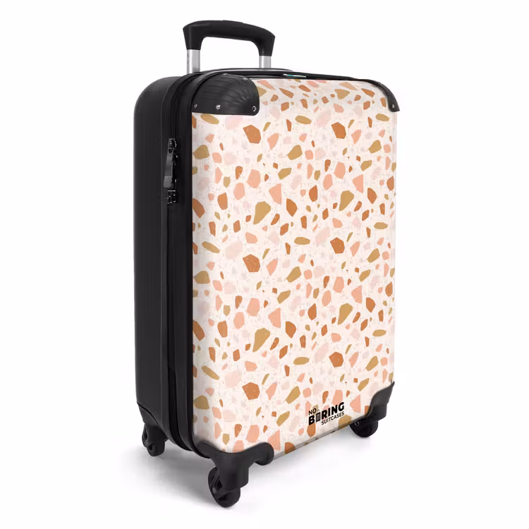 Suitcase - Terrazzo pattern multicolored beige pink — 2
