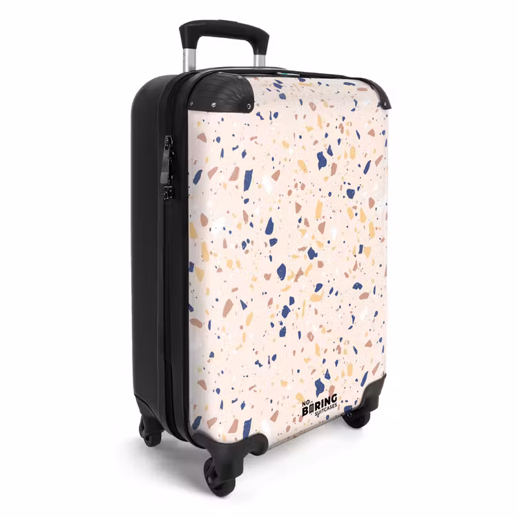 Suitcase - Terrazzo pattern multicolored blue — 2