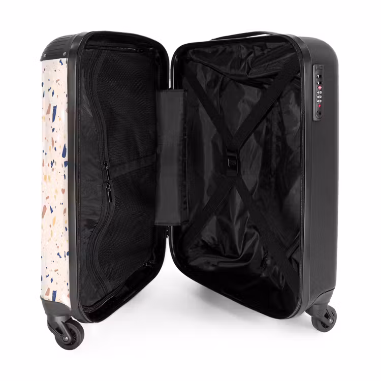 Suitcase - Terrazzo pattern multicolored blue — 4