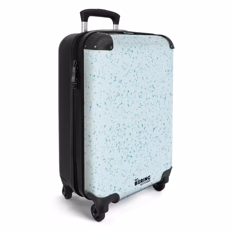 Suitcase - Terrazzo pattern multicolored blue and green — 2