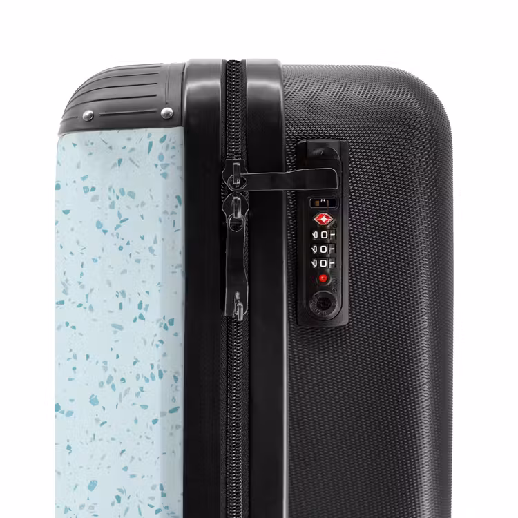 Suitcase - Terrazzo pattern multicolored blue and green — 5