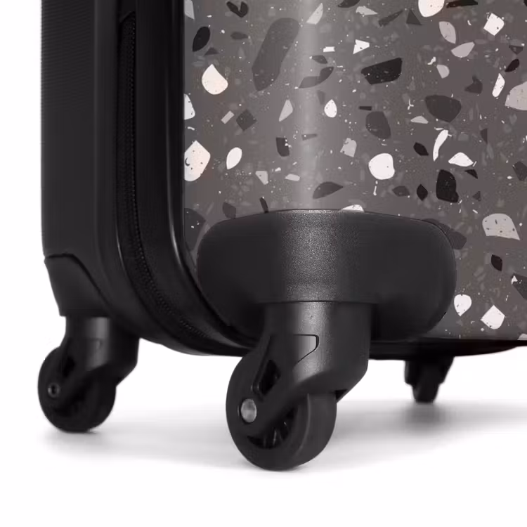Suitcase - Terrazzo pattern multicolored dark gray — 6