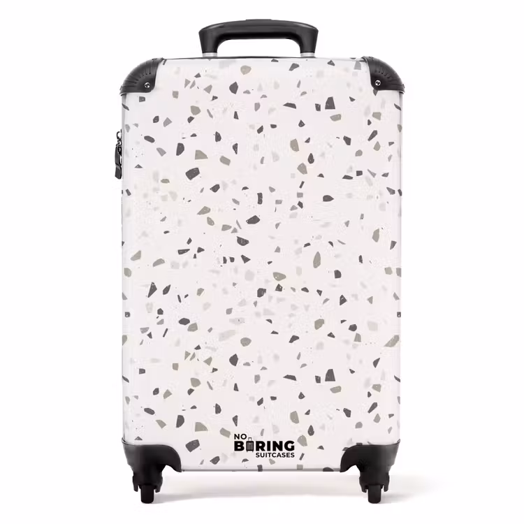 Suitcase - Terrazzo pattern multicolored gray — 1