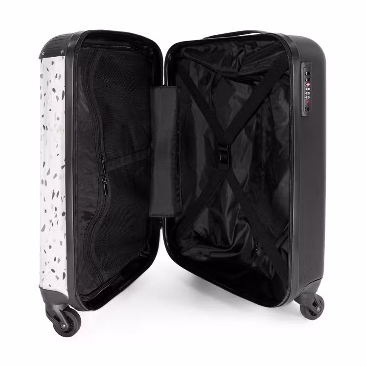 Suitcase - Terrazzo pattern multicolored gray — 4