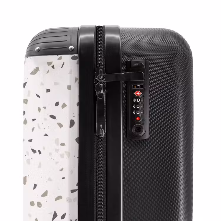 Suitcase - Terrazzo pattern multicolored gray — 5