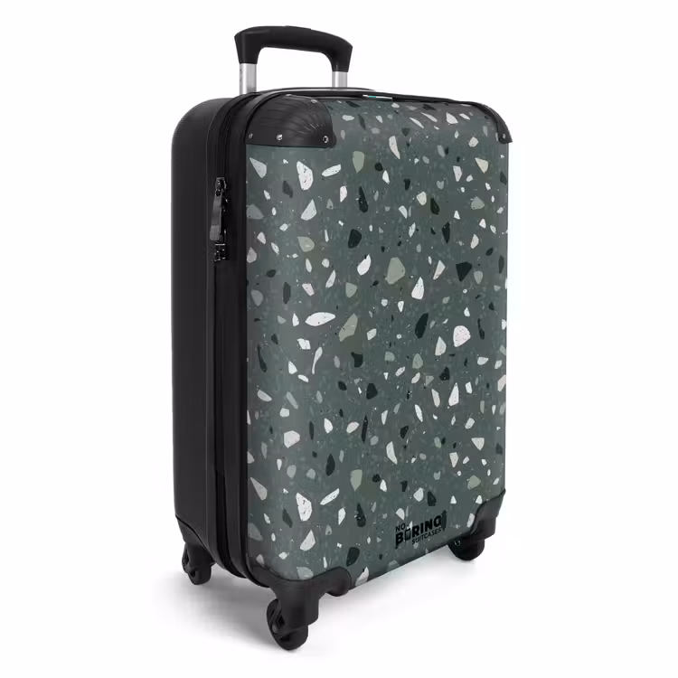Suitcase - Terrazzo pattern multicolored green — 2