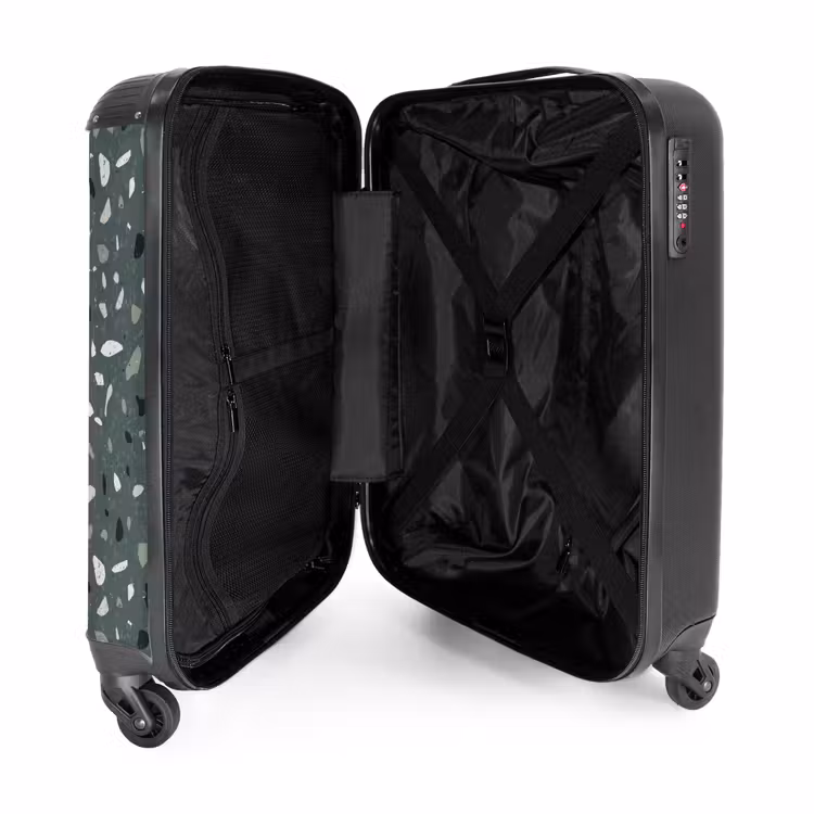 Suitcase - Terrazzo pattern multicolored green — 4
