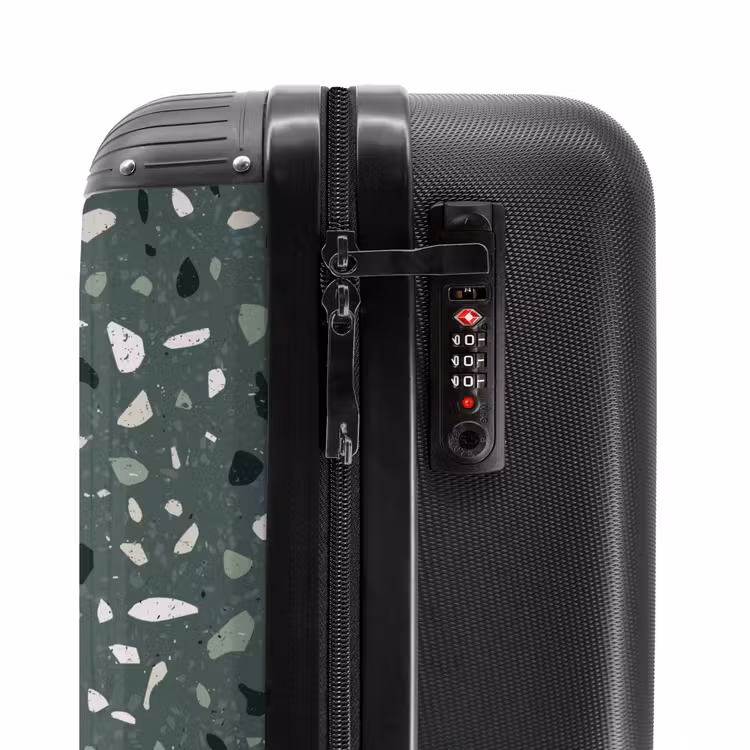 Suitcase - Terrazzo pattern multicolored green — 5