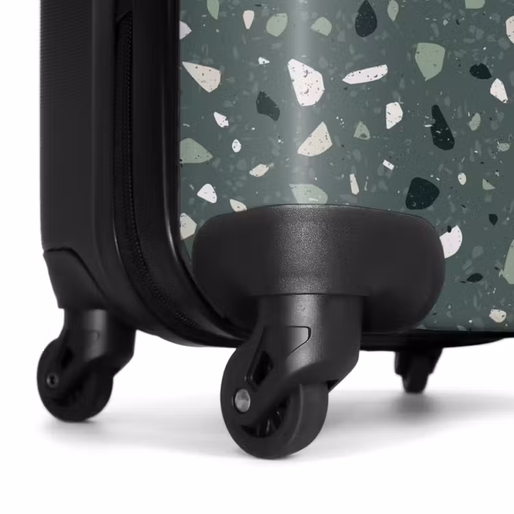 Suitcase - Terrazzo pattern multicolored green — 6