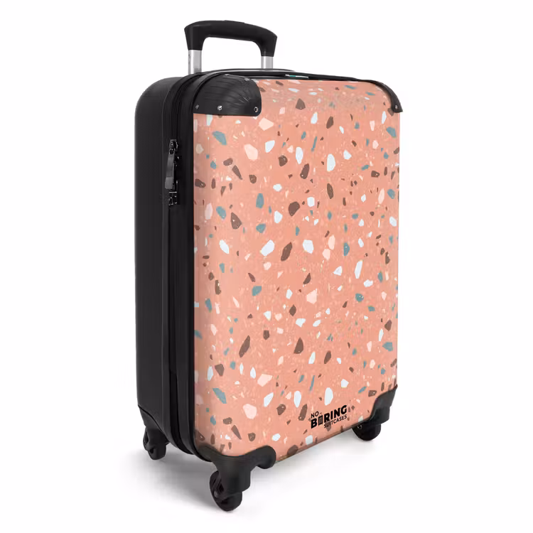Suitcase - Terrazzo pattern multicolored pink — 2