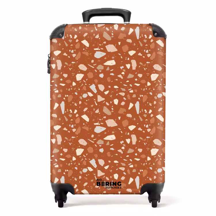 Suitcase - Terrazzo pattern multicolored terracotta — 1