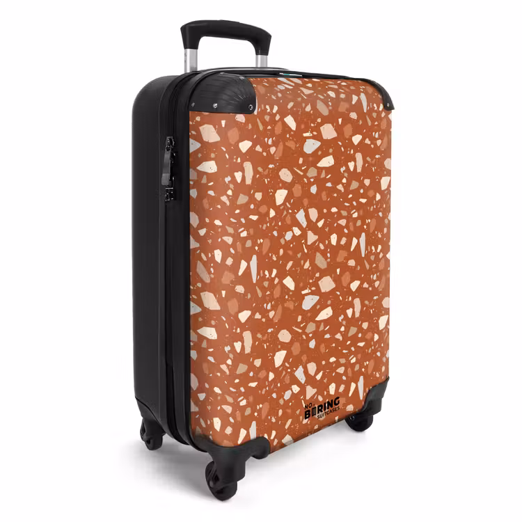 Suitcase - Terrazzo pattern multicolored terracotta — 2