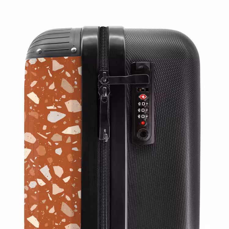 Suitcase - Terrazzo pattern multicolored terracotta — 5