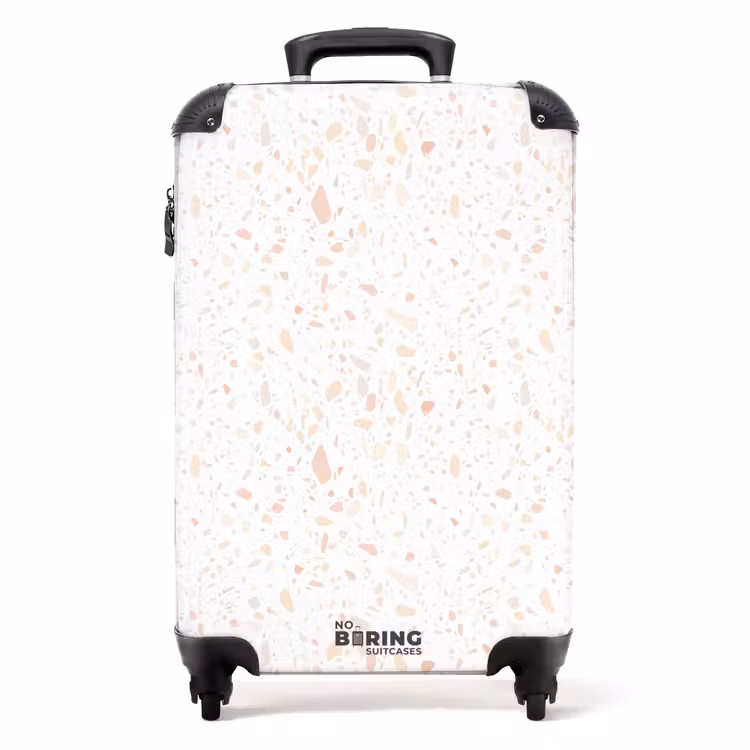 Suitcase - Terrazzo pattern peach — 1