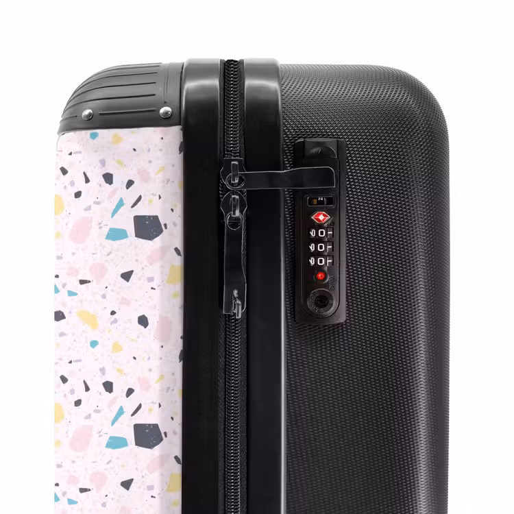 Suitcase - Terrazzo pattern pink confetti — 5