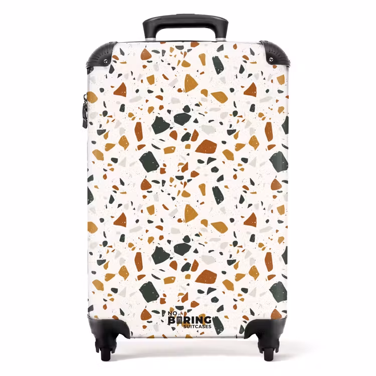 Suitcase - Terrazzo pattern rust ochre — 1