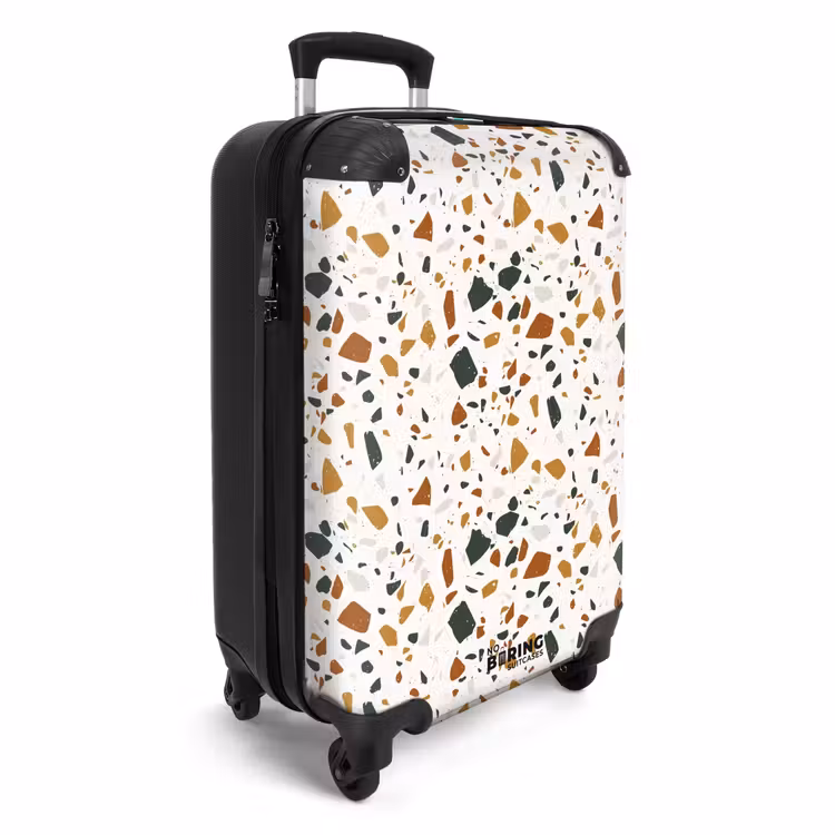 Suitcase - Terrazzo pattern rust ochre — 2