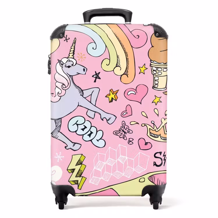 Suitcase - Unicorn doodles — 1