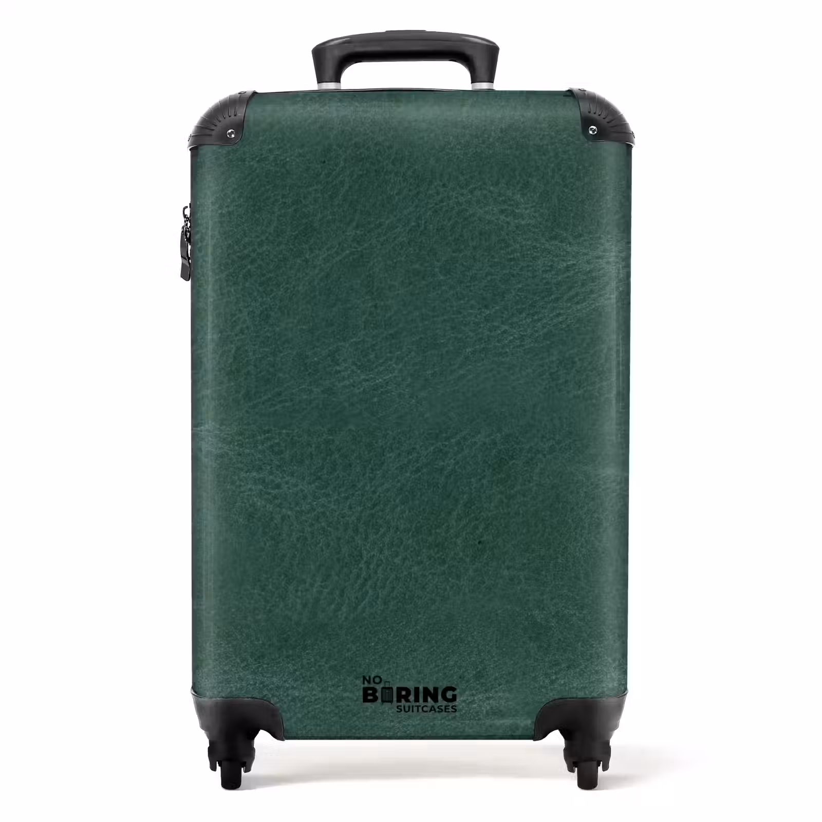Suitcase - Leather look center green — 1