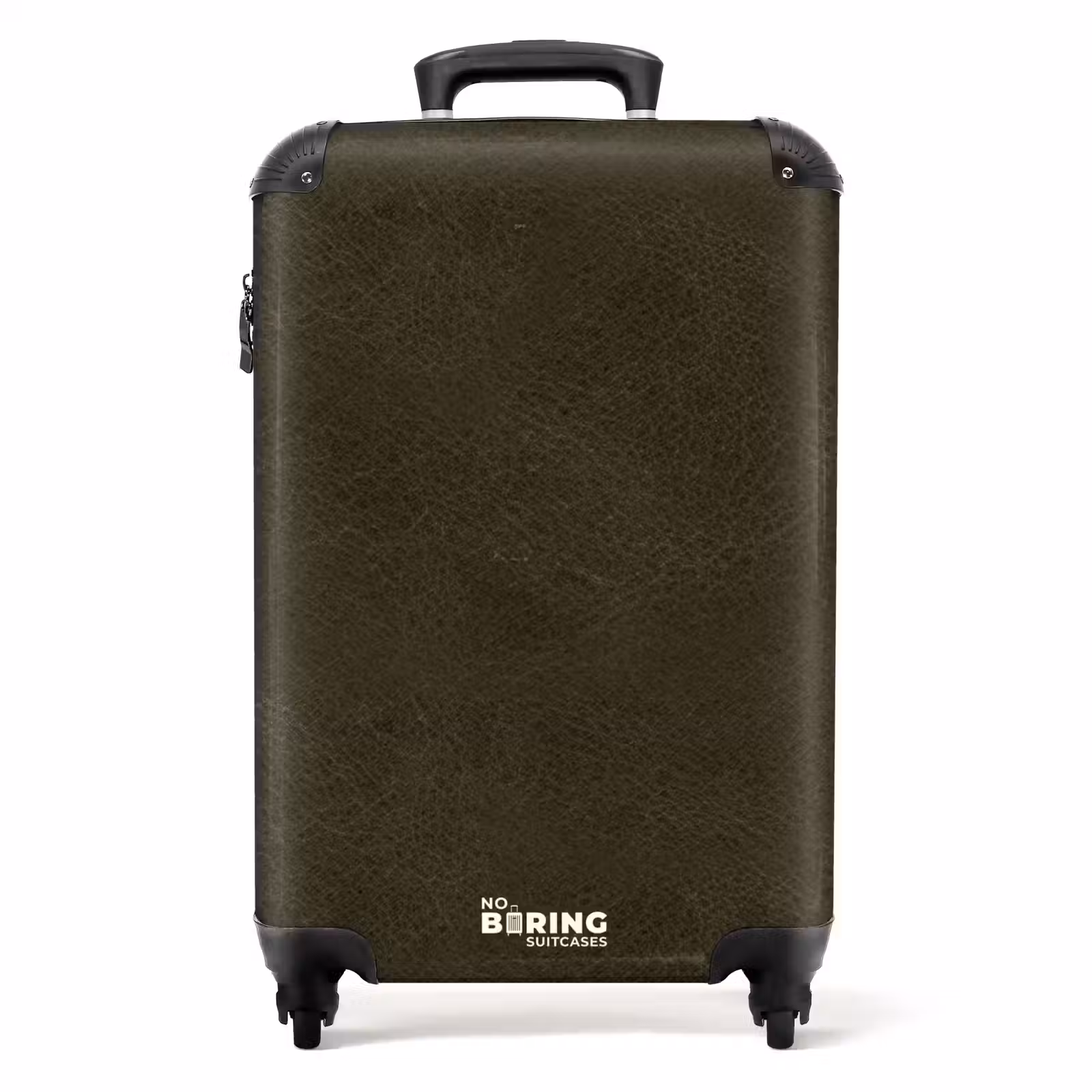 Suitcase - Leather look dark green — 1