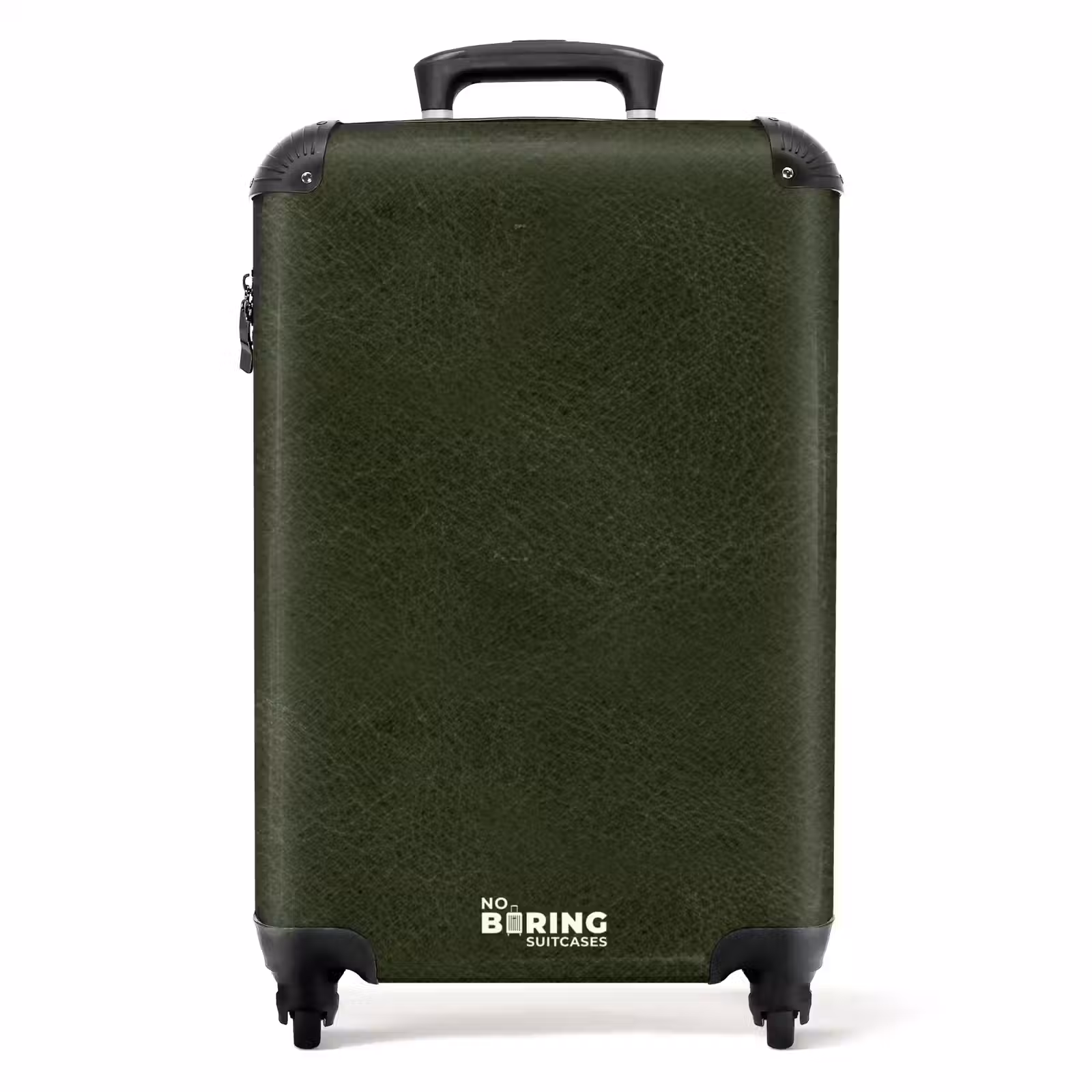 Suitcase - Leather look deep green — 1