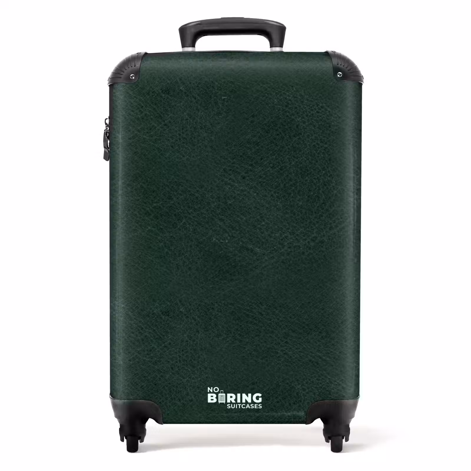 Suitcase - Leather look moss green — 1