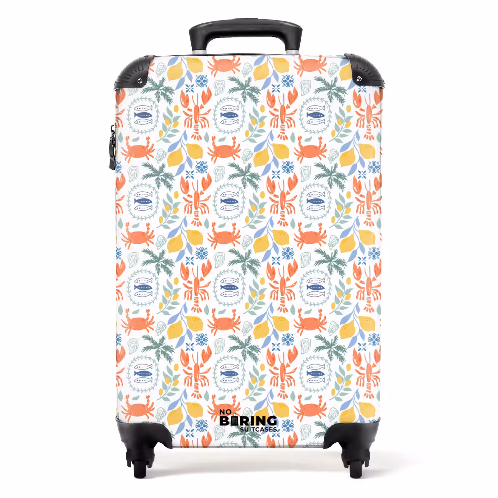 Suitcase - Lobster and lemon pattern colorful — 1