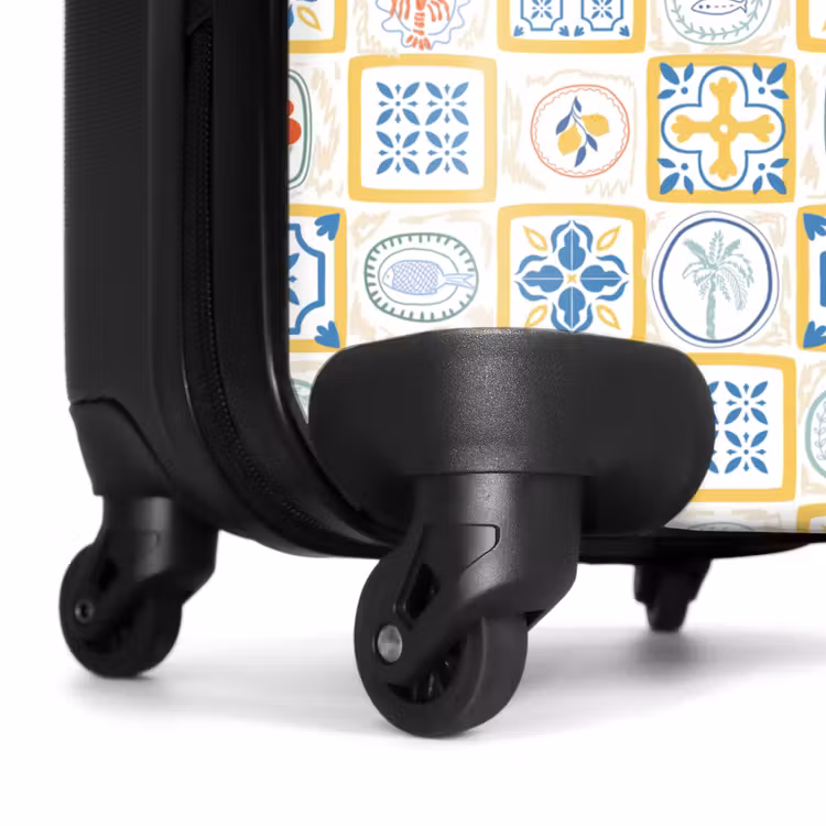 Suitcase - Italian tile print yellow — 6