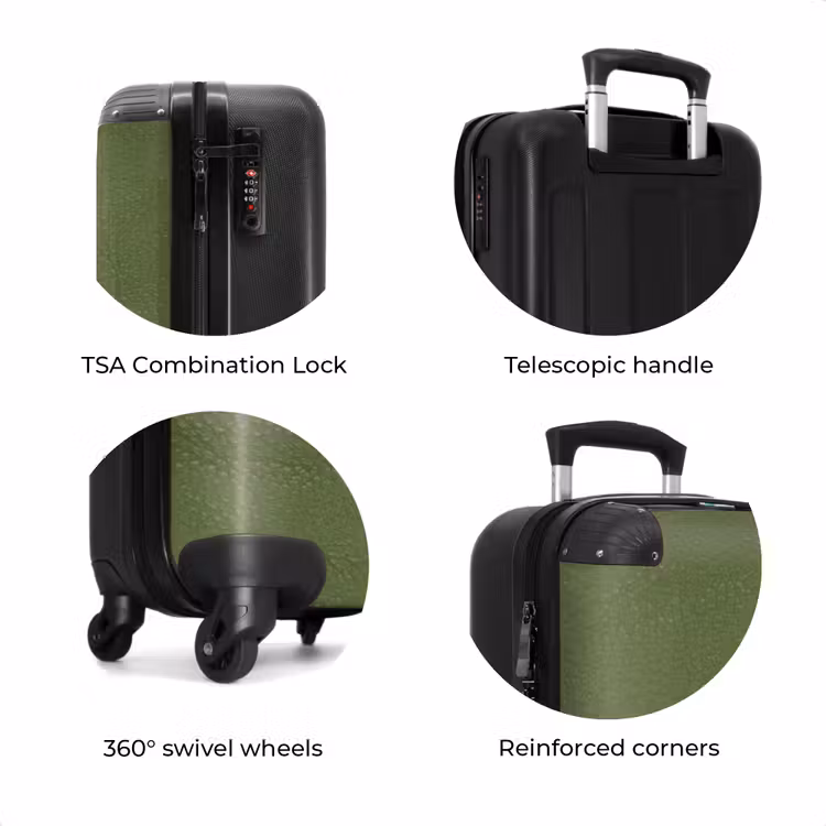 Suitcase - Leather look apple green — 7