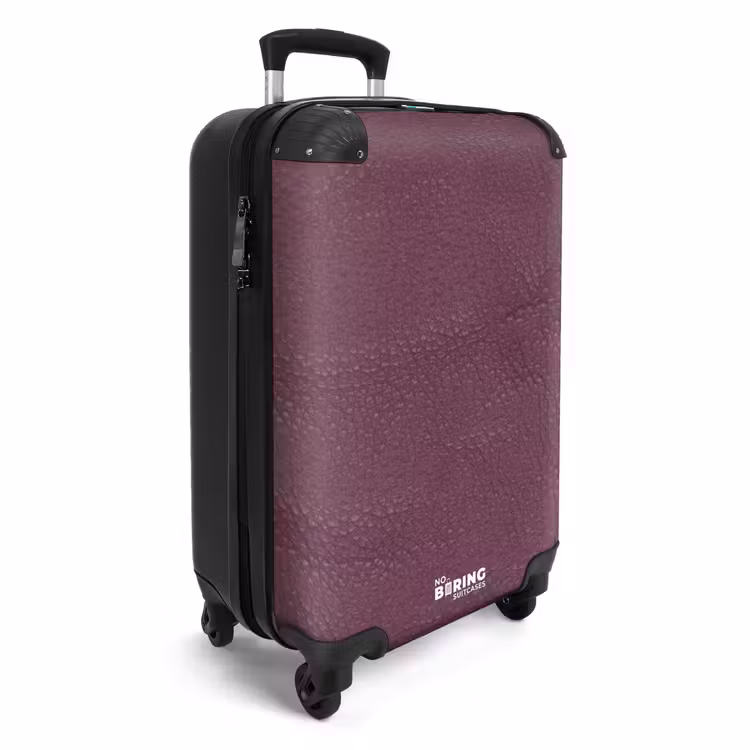 Suitcase - Leather look berry purple — 2