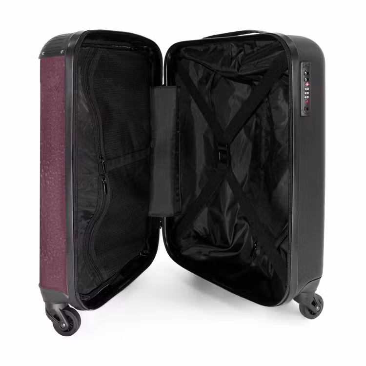 Suitcase - Leather look berry purple — 4