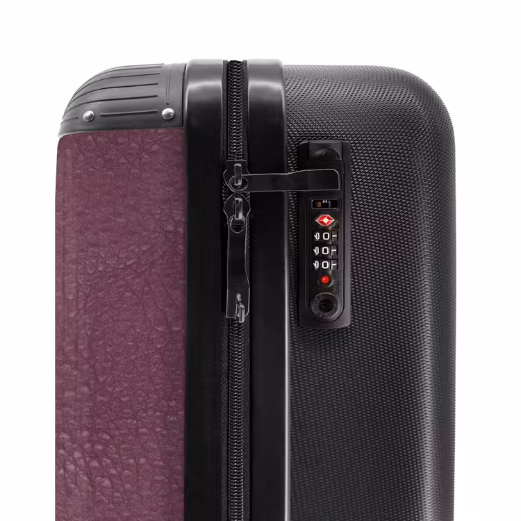 Suitcase - Leather look berry purple — 5
