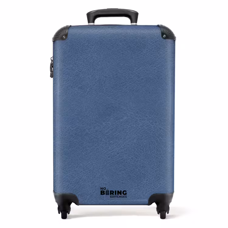 Suitcase - Leather look blue — 1