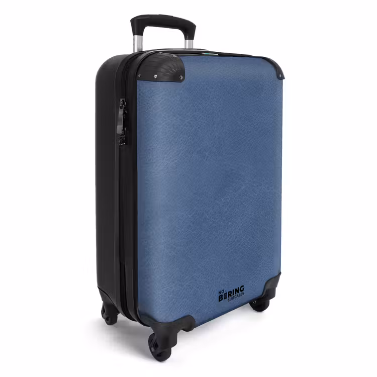 Suitcase - Leather look blue — 2