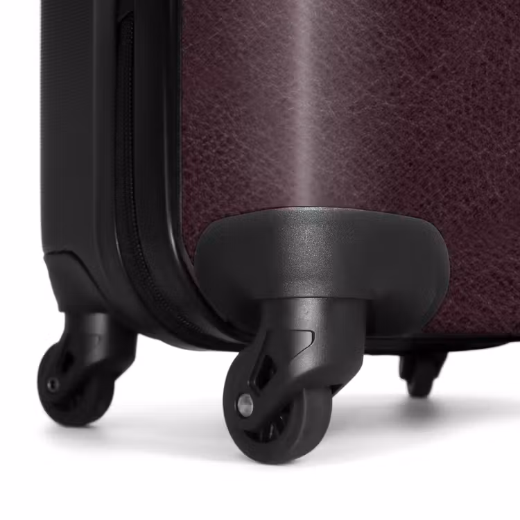 Suitcase - Leather look burgundy red — 6