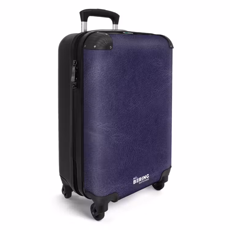 Suitcase - Leather look center purple — 2