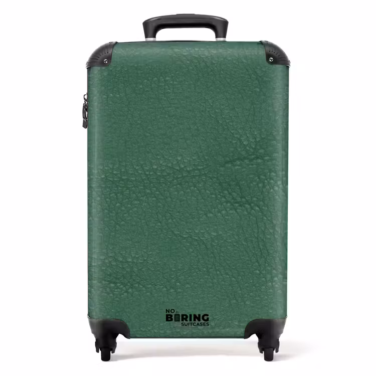 Suitcase - Leather look color green — 1