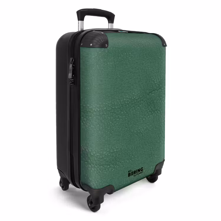 Suitcase - Leather look color green — 2