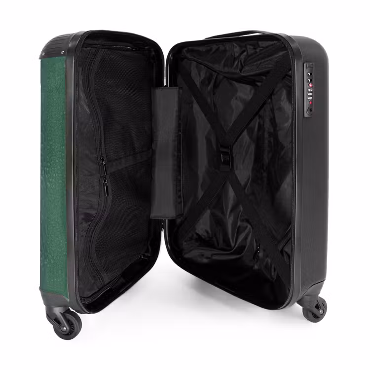 Suitcase - Leather look color green — 4